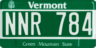 VT license plate NNR784