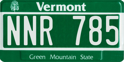 VT license plate NNR785