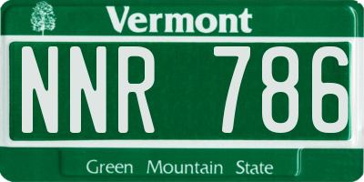 VT license plate NNR786