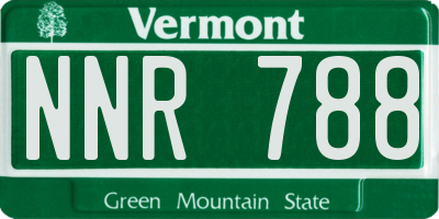 VT license plate NNR788