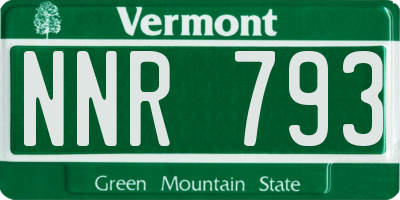 VT license plate NNR793