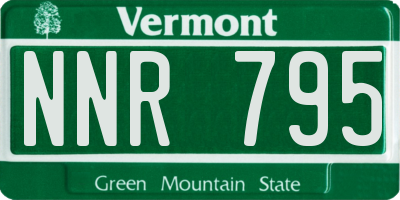 VT license plate NNR795