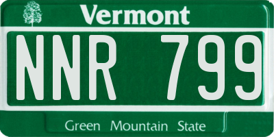 VT license plate NNR799