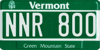 VT license plate NNR800