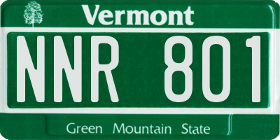 VT license plate NNR801