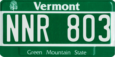 VT license plate NNR803