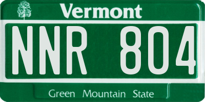 VT license plate NNR804