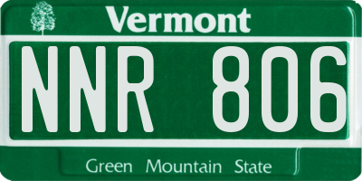 VT license plate NNR806