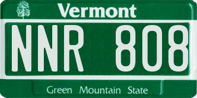 VT license plate NNR808