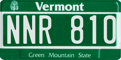 VT license plate NNR810
