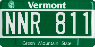 VT license plate NNR811