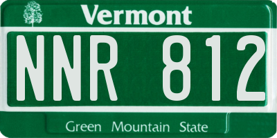 VT license plate NNR812
