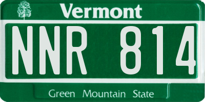 VT license plate NNR814