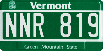 VT license plate NNR819