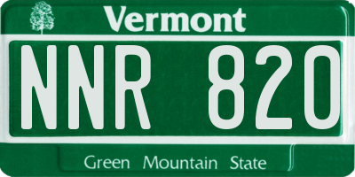 VT license plate NNR820