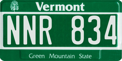 VT license plate NNR834