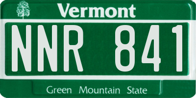 VT license plate NNR841