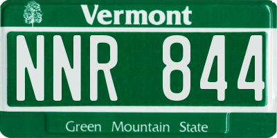 VT license plate NNR844