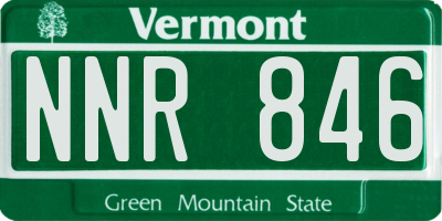 VT license plate NNR846