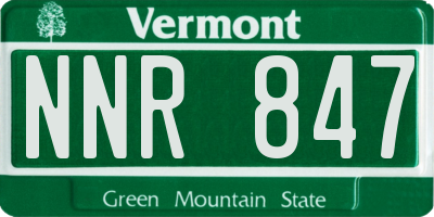 VT license plate NNR847