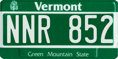 VT license plate NNR852