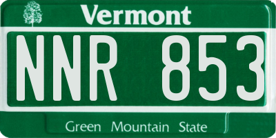 VT license plate NNR853