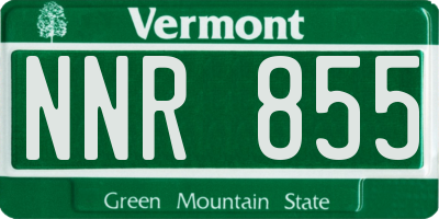 VT license plate NNR855