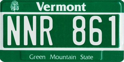 VT license plate NNR861
