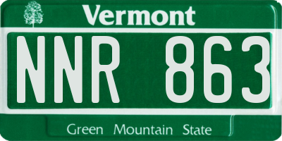 VT license plate NNR863