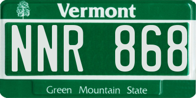 VT license plate NNR868