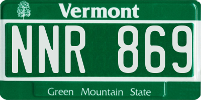 VT license plate NNR869