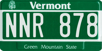 VT license plate NNR878