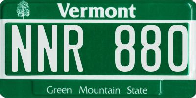 VT license plate NNR880