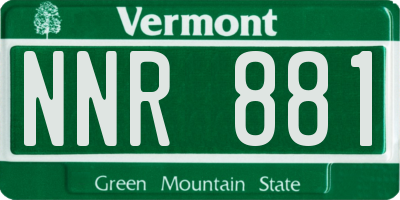 VT license plate NNR881