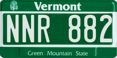 VT license plate NNR882