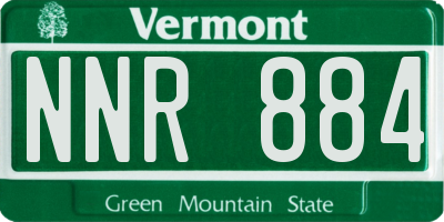 VT license plate NNR884