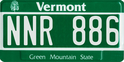 VT license plate NNR886