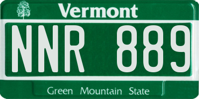 VT license plate NNR889