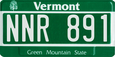 VT license plate NNR891