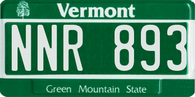 VT license plate NNR893