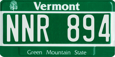 VT license plate NNR894