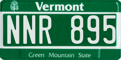 VT license plate NNR895