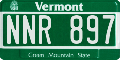VT license plate NNR897