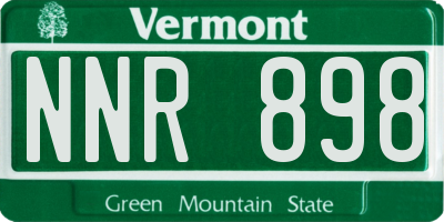 VT license plate NNR898