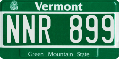 VT license plate NNR899