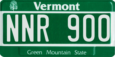 VT license plate NNR900