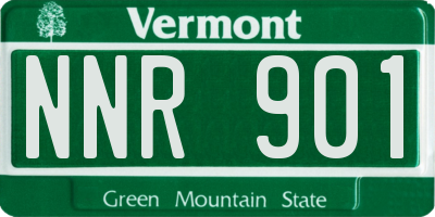 VT license plate NNR901