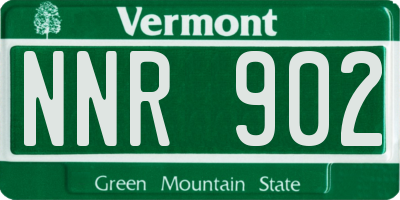 VT license plate NNR902