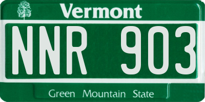 VT license plate NNR903