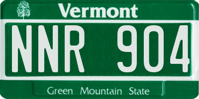 VT license plate NNR904